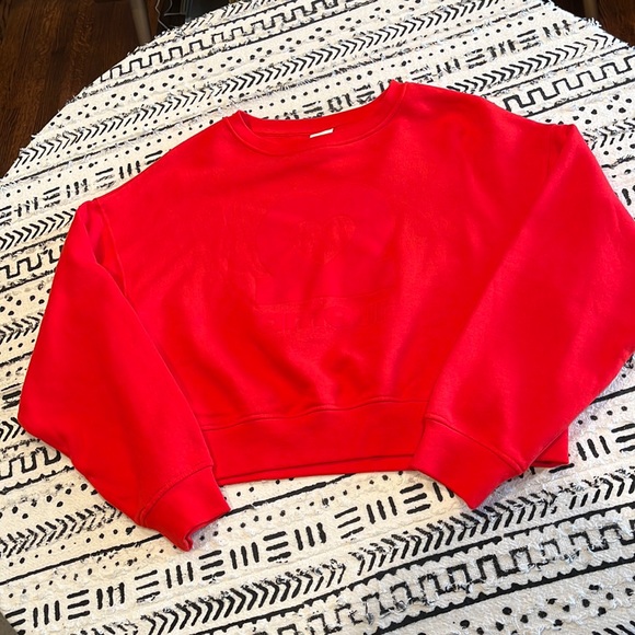 H&M Sweaters - Red amour H&M semi-cropped sweatshirt <3 (size xs)